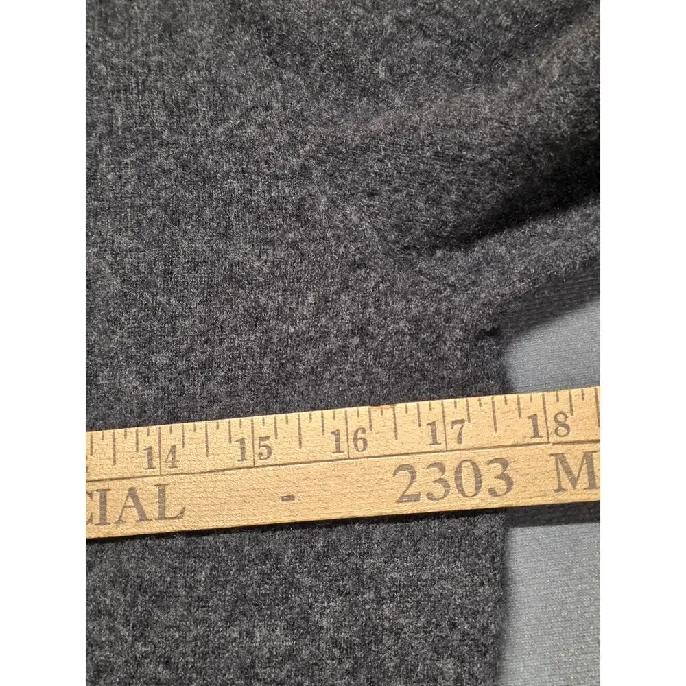 J. Crew Quarter Zip Sweater Mens Small Gray 100% Cashmere Pullover Mock Neck
